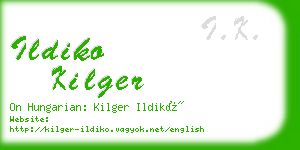 ildiko kilger business card